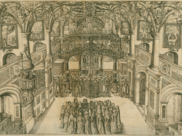 Slider christoph bernhard  geistreiches gesangbuch  dresden 1676  titelkupfer  bachhaus eisenach 